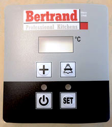 Étiquette souple pour interface contrôle de machine cuisine professionnelle