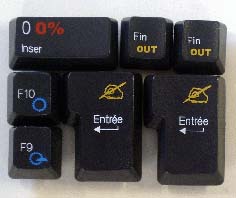 Marquage de touches en plusieurs couleurs sur claviers personnalisés